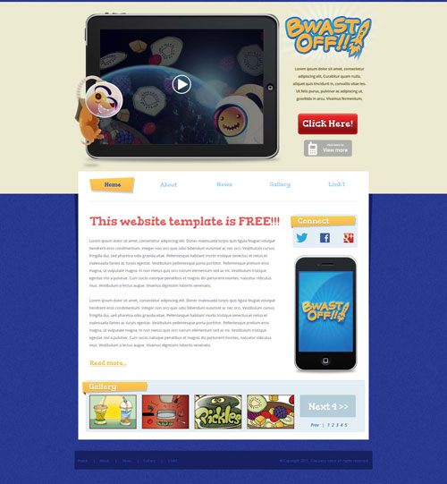 Cartoon Apps Web Template | Free Website Templates