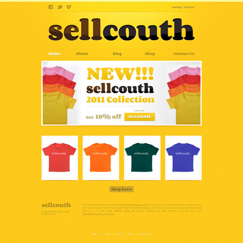 Download T Shirt Website Template Free Website Templates