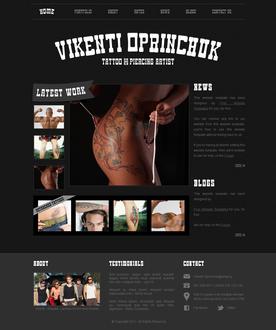 Tattoo Shop Website Template